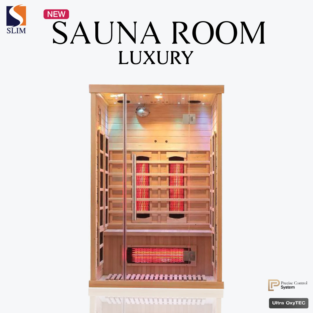 ตู้อบซาวน่าไม้ รุ่น Luxury ขนาด 2 ที่นั่ง Slim Sauna Thailand