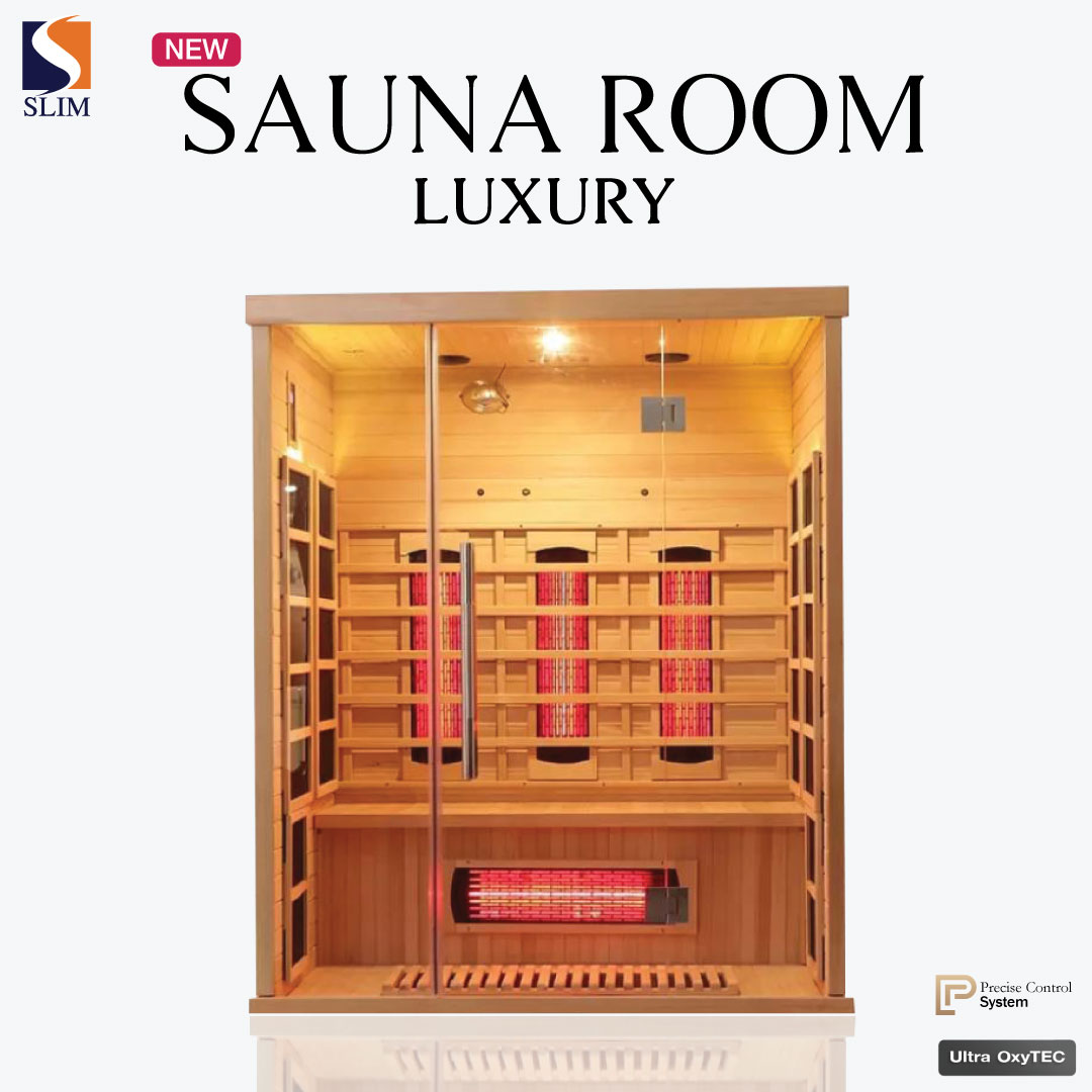 ตู้อบซาวน่าไม้ รุ่น Luxury ขนาด 3 ที่นั่ง Slim Sauna Thailand